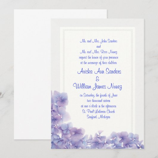 アジロ結婚式招待状 招待状 (正面/裏面)