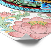 アジ中国のア日本のカラフルドクールラグ ポスター (角)