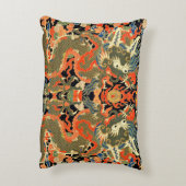 アジ中国のア・ドラゴンカラフルアート アクセントクッション (裏面(縦))