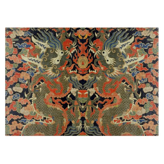 アジ中国のア・ドラゴンカラフルアート カッティングボード (正面)