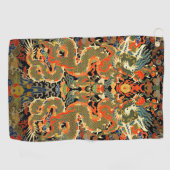 アジ中国のア・ドラゴンカラフルアート ゴルフタオル (横)