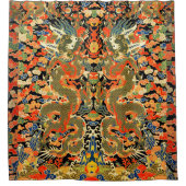 アジ中国のア・ドラゴンカラフルアート シャワーカーテン (正面)