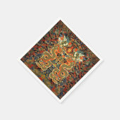 アジ中国のア・ドラゴンカラフルアート スタンダードカクテルナプキン (角)