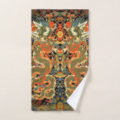 アジ中国のア・ドラゴンカラフルアート バスタオルセット (ハンドタオル)