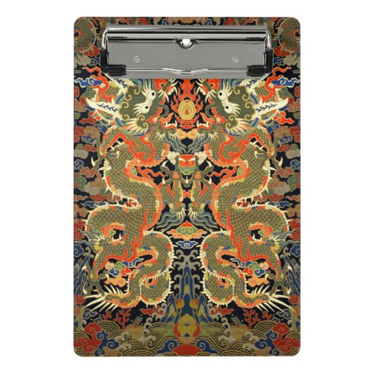 アジ中国のア・ドラゴンカラフルアート ミニクリップボード (正面)