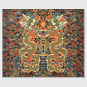 アジ中国のア・ドラゴンカラフルアート ラッピングペーパー (フラット)