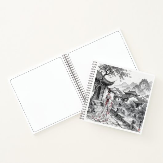 アジ伝統的アンビレッジスケッチ集 – アエレガントート ノートブック (内部)