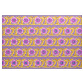 アジ伝統的ア柄6花弁モチーフ ファブリック (ファットクウォーター)