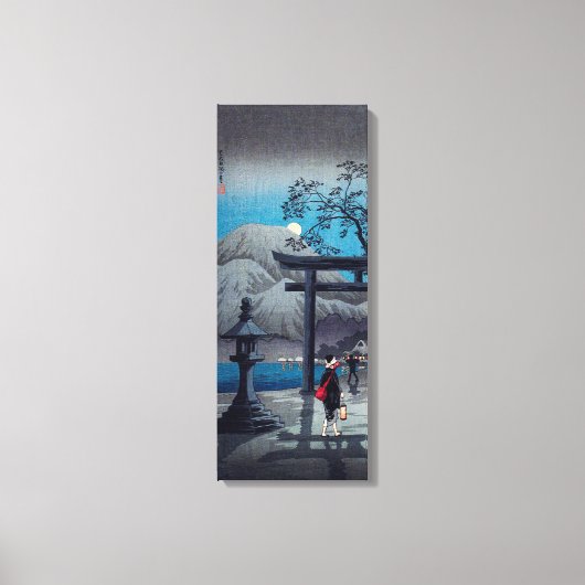 アジ日本のアアート箱根湖の月光 キャンバスプリント (正面)