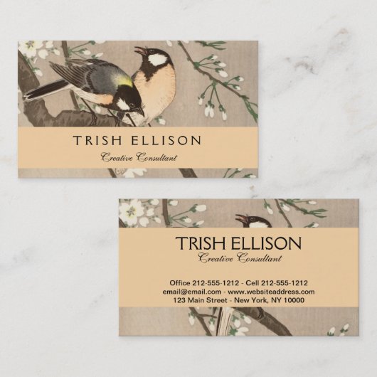 アジ日本のアンコソンバード《鳥》アメリカゴガラソンバード 名刺 (正面/裏面)