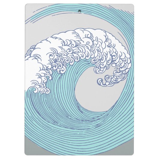 アジ日本のアンサーフウェーブアート海アート クリップボード (裏面)