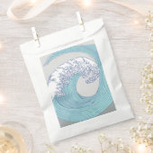 アジ日本のアンサーフウェーブアート海アート フェイバーバッグ (クリップ留めされた状態)