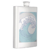 アジ日本のアンサーフウェーブアート海アート フラスク (右)