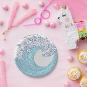 アジ日本のアンサーフウェーブアート海アート ペーパープレート (パーティー)