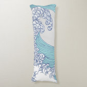 アジ日本のアンサーフウェーブアート海アート ボディピロー (正面縦)