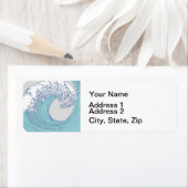 アジ日本のアンサーフウェーブアート海アート ラベル (インサイチュ)