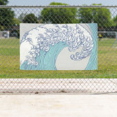 アジ日本のアンサーフウェーブアート海アート 横断幕 (インサイチュ)