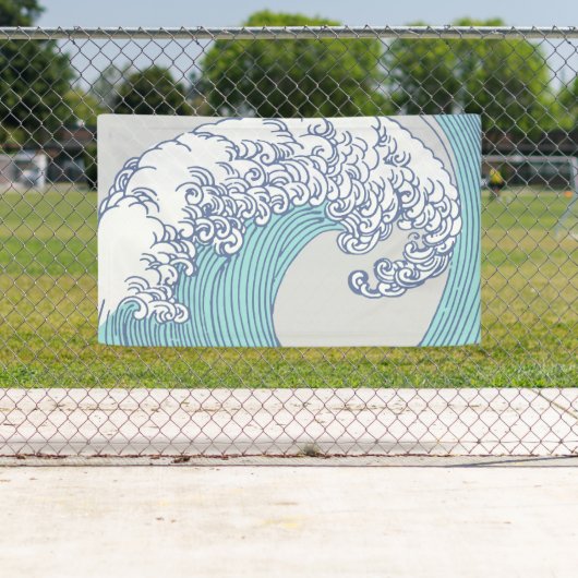 アジ日本のアンサーフウェーブアート海アート 横断幕 (インサイチュ)