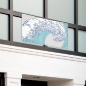 アジ日本のアンサーフウェーブアート海アート 横断幕 (ビルの外側)