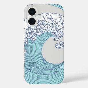 アジ日本のアンサーフウェーブアート海アート iPhone 16ケース