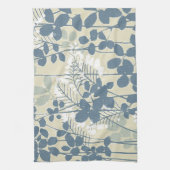 アジ日本のア青葉花 キッチンタオル (縦)