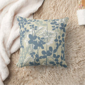 アジ日本のア青葉花 クッション (ブランケット)