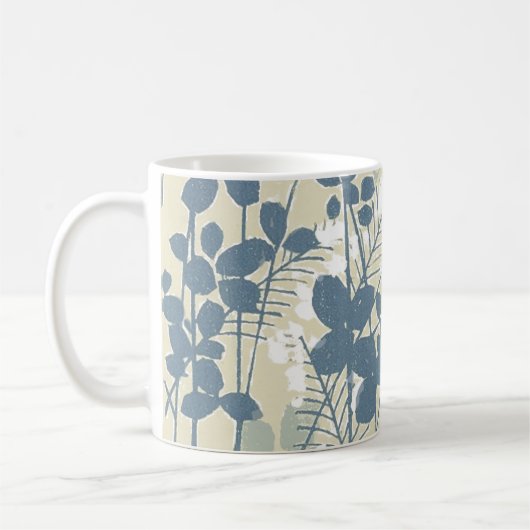 アジ日本のア青葉花 コーヒーマグカップ (左)