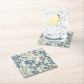 アジ日本のア青葉花 スクエアペーパーコースター (インサイチュ)