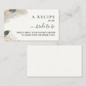 アジ素朴アンスカイクラウドピーコックブライダルシャワー エンクロージャーカード (正面/裏面)