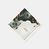 アジ素朴アンスカイクラウドピーコックブライダルシャワー スタンダードカクテルナプキン (角)