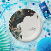 アジ素朴アンスカイクラウドピーコックブライダルシャワー ペーパープレート (パーティー)