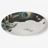 アジ素朴アンスカイクラウドピーコックブライダルシャワー ペーパープレート (アングル)