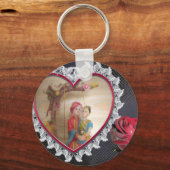 アジ結婚アンのカップルハートスイングアートプリント/ キーホルダー (正面)