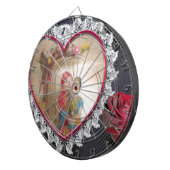 アジ結婚アンのカップルハートスイングアートプリント/ ダーツボード (正面右)