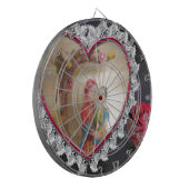 アジ結婚アンのカップルハートスイングアートプリント/ ダーツボード (正面左)