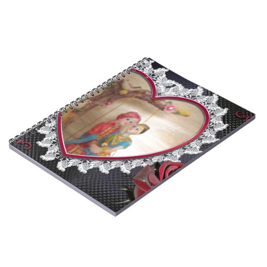 アジ結婚アンのカップルハートスイングアートプリント/ ノートブック (左側)