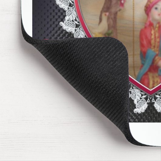 アジ結婚アンのカップルハートスイングアートプリント/ マウスパッド (コーナー)