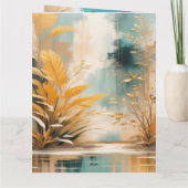 アジ芸術的アの東洋の波と風景 カード (裏面)