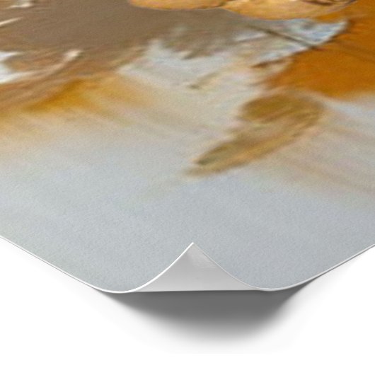 アジ芸術的アの東洋の波と風景 ポスター (角)