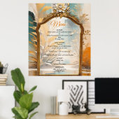 アジ芸術的アの東洋の波と風景 ポスター (ホームオフィス)