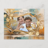 アジ芸術的アの東洋の波と風景 案内ポストカード (正面)