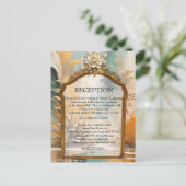 アジ芸術的アの東洋の波と風景 案内ポストカード (スタンド正面)