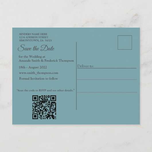 アジ芸術的アの東洋の波と風景 案内ポストカード (裏面)