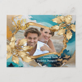 アジ芸術的アの東洋の波と風景 案内ポストカード