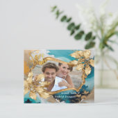 アジ芸術的アの東洋の波と風景 案内ポストカード (スタンド正面)