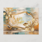 アジ芸術的アの東洋の波と風景 案内ポストカード (正面)