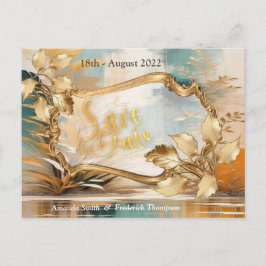 アジ芸術的アの東洋の波と風景 案内ポストカード