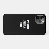 アジ誇りを持ったアン・ガール白黒 Case-Mate iPhoneケース (裏面(横))