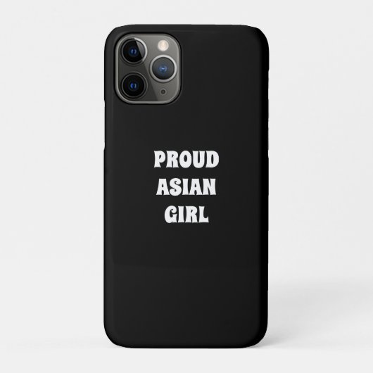 アジ誇りを持ったアン・ガール白黒 Case-Mate iPhoneケース (裏)