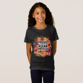 アジ誇りを持ったア系アメリカである Tシャツ (正面フル)